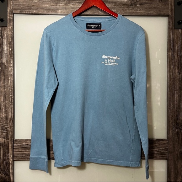 Abercrombie & Fitch Other - Abercrombie & Fitch Blue Spellout Soft AF Long Sleeve Tee Men's Medium